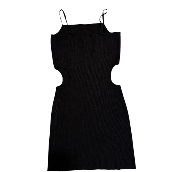 Say What Black Cut Out BodyCon Dress - Picture 2 of 3